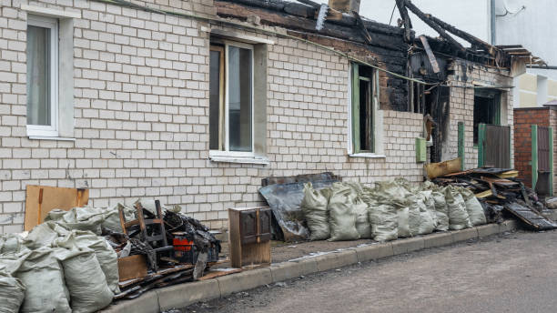 Professional Fire Damage Removal technician working in Plato, MN